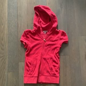 Red Juicy Couture short sleeve Terry Zip up